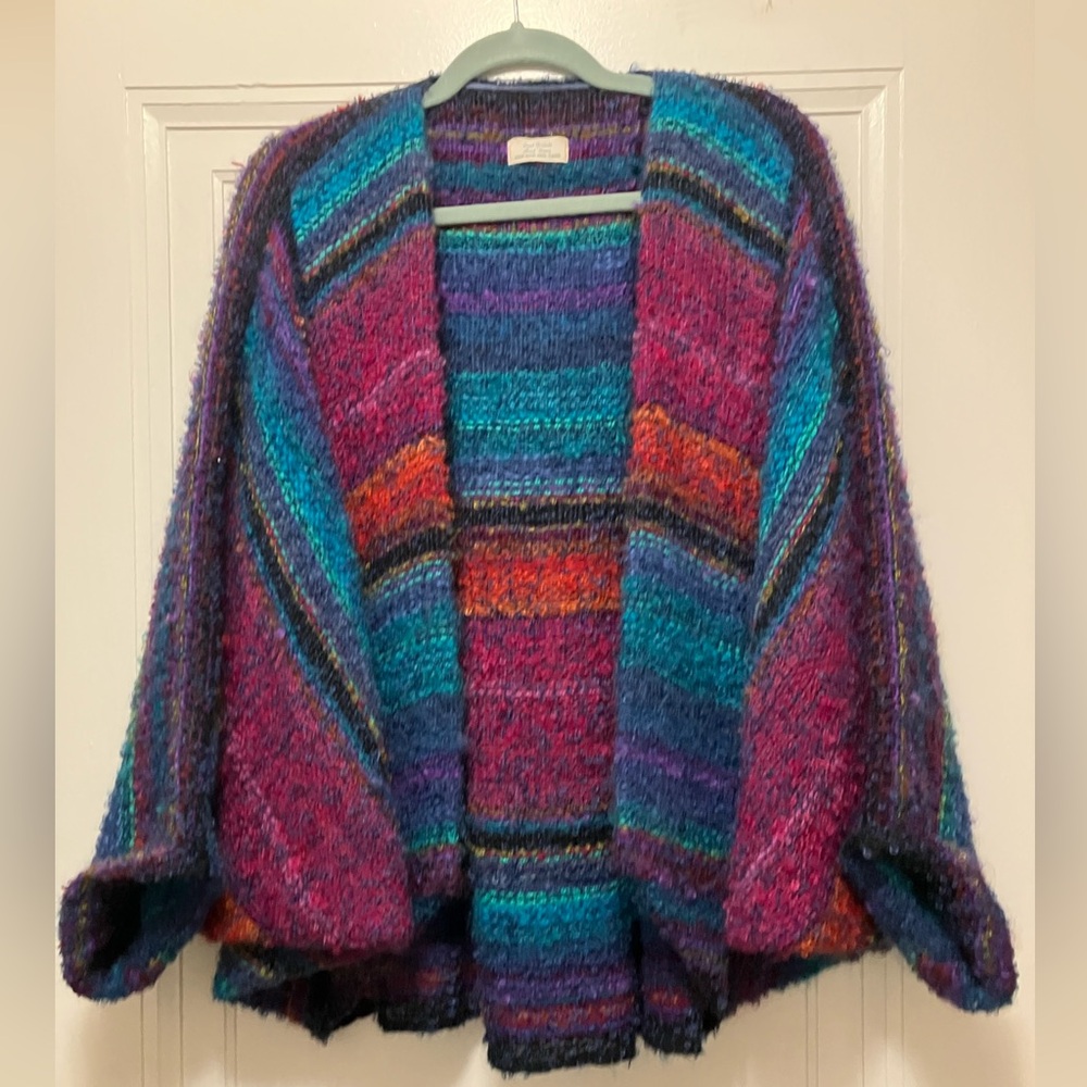 Handwoven Multicolored Mohair Jacket | One Size | Luxe Excellent Gift Condition